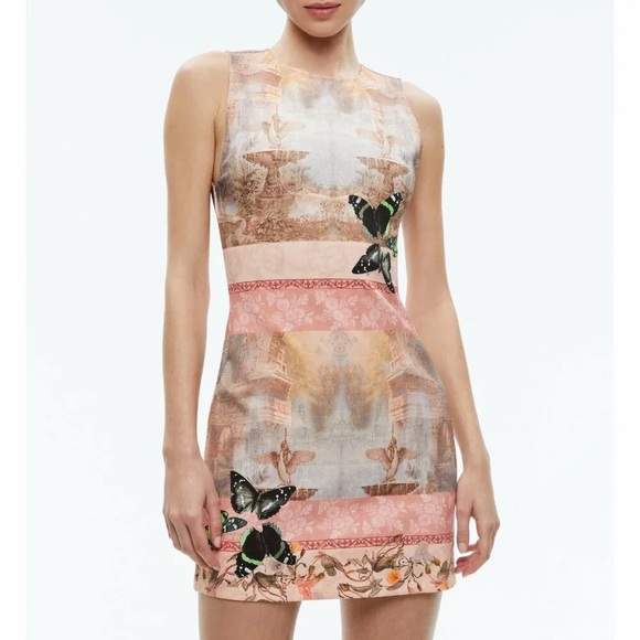 Alice + Olivia Dresses & Skirts - NWT Alice + Olivia Wynell Versailles A Line Mini Dress Pink Palace Butterfly 10